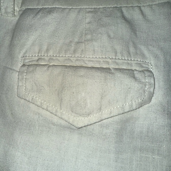 J. Crew Baird McNutt Linen Women's white cuffed linen shorts size 12 - Picture 7 of 7